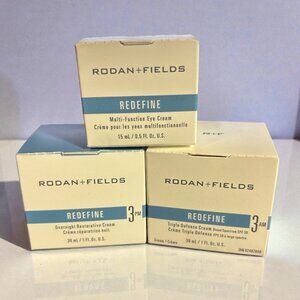3 Piece Rodan+Fields Redefine Set - AM - PM & Eye Cream. NWT